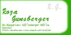 roza gunsberger business card